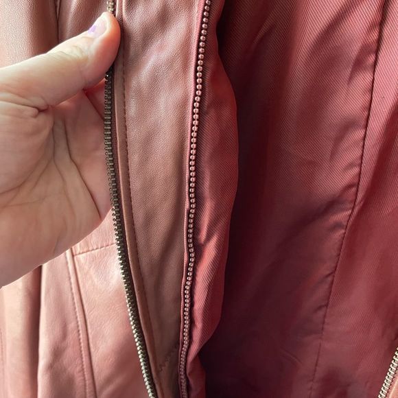 danier Cognac Leather moto Jacket size Small - Picture 7 of 11